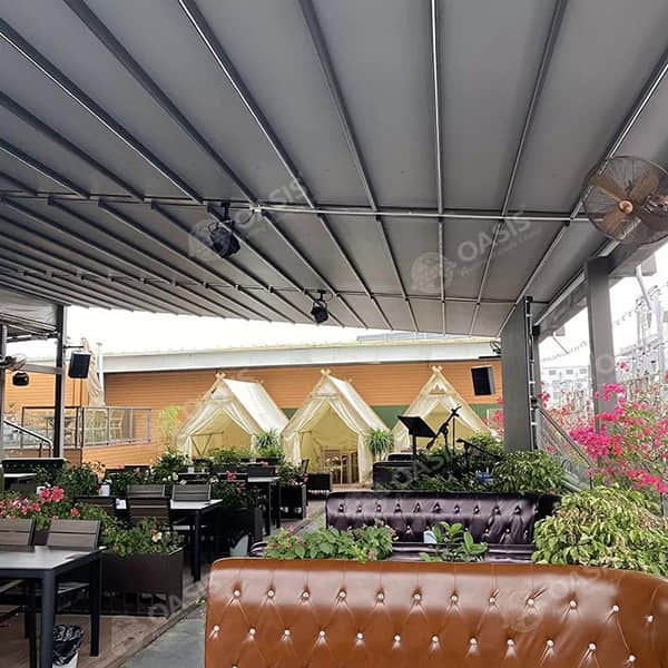 All-Weather Aluminum Patio Cover Corrosion-Resistant Frame Tear-Proof Fabric Windproof 