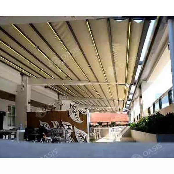 All-Weather Aluminum Patio Cover Corrosion-Resistant Frame Tear-Proof Fabric Windproof 