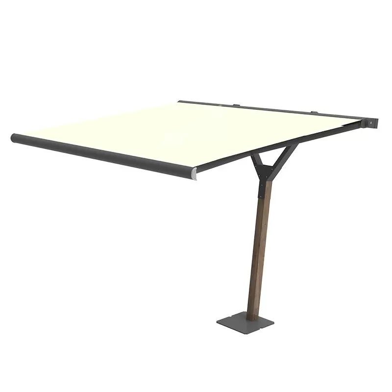 4mX3m 5mX3m Retractable Outdoor Awnings , Powder Coated Retractable Shade For Patio