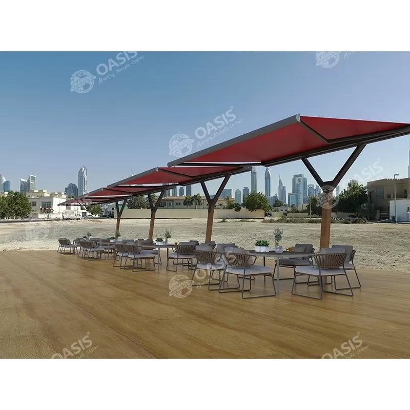 6063 Aluminum Frame Retractable Awning For House Remote Control Anti UV
