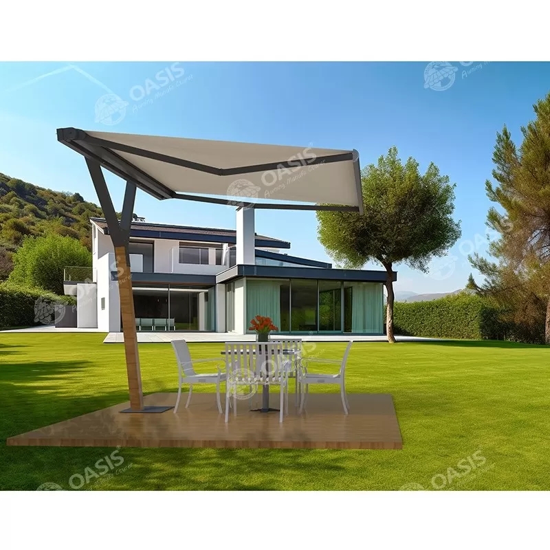 6063 Aluminum Frame Retractable Awning For House Remote Control Anti UV