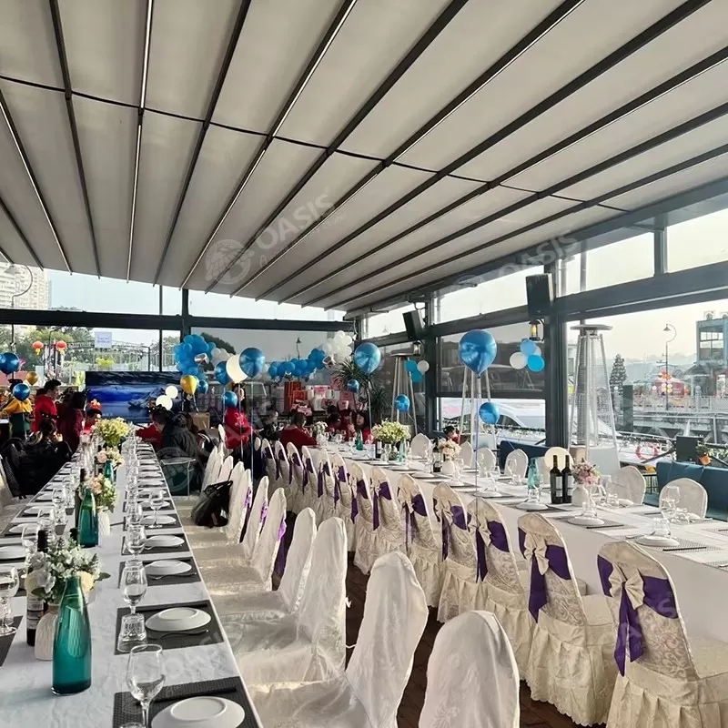 Modern Sleek Aluminum Frame Shade Sail-Durable Material & Professional Design Waterproof Extendable 