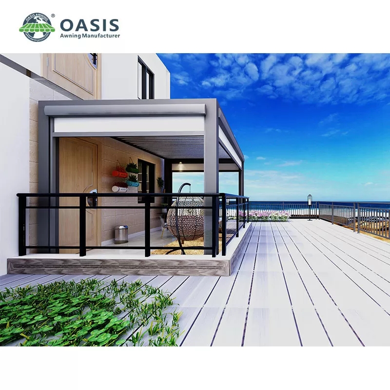 Adjustable 0-100 Degree Aluminum Louvered Pergola with 5-Year Warranty and Aluminum Alloy 6063 T5 Co