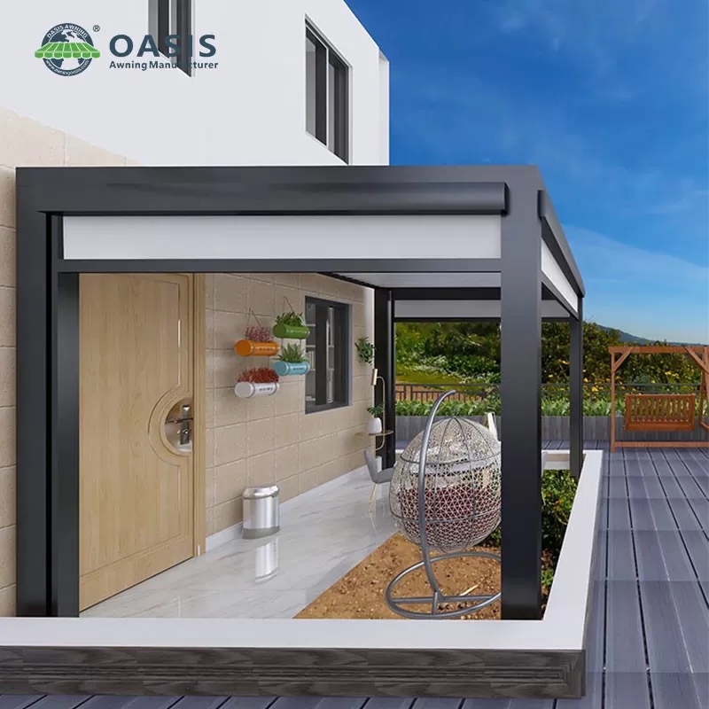 Adjustable 0-100 Degree Aluminum Louvered Pergola with 5-Year Warranty and Aluminum Alloy 6063 T5 Co