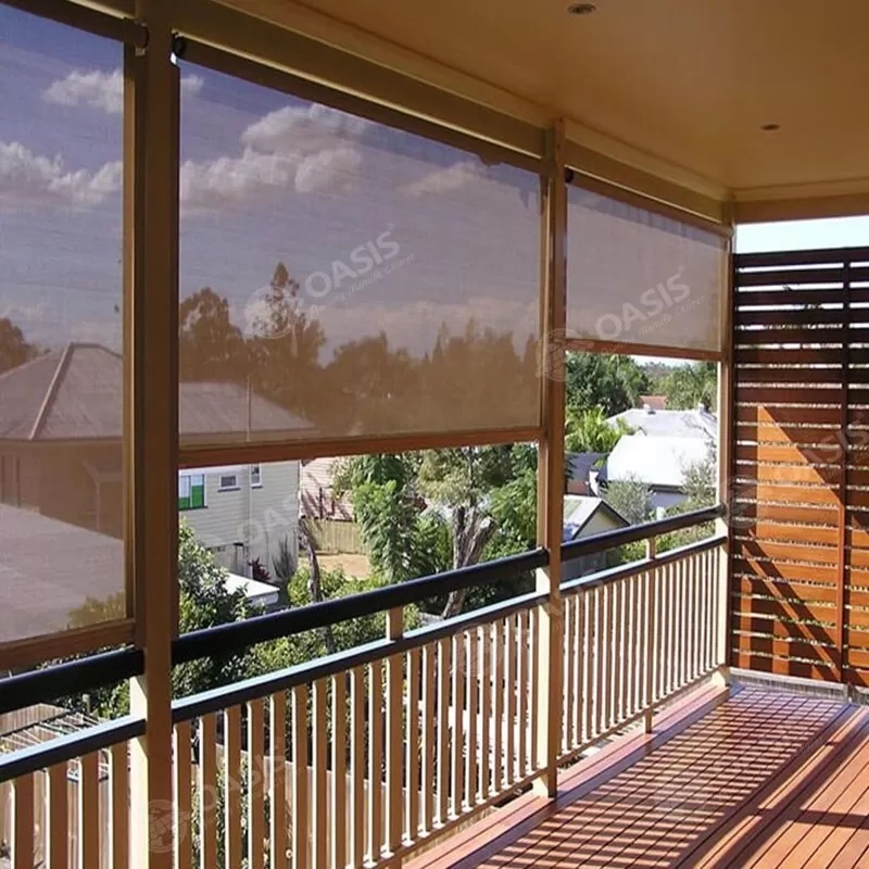 All Aluminium Windproof Pergola Roof Blinds , Outdoor Waterproof Blinds For Pergola