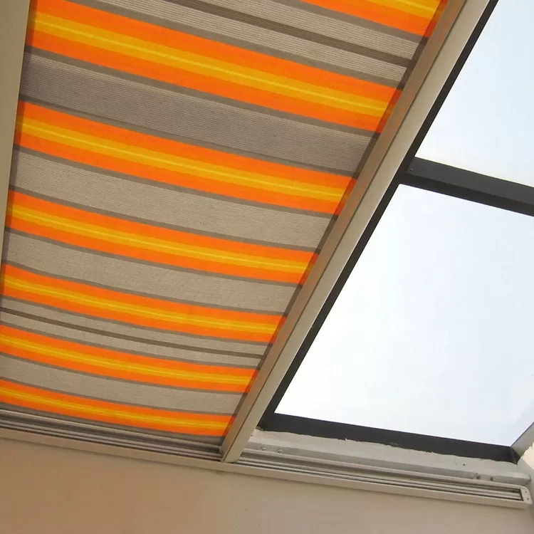 Anti UV Spanish Fabric Electric Shade Awning , Automatic Motorized Sun Shade Awning