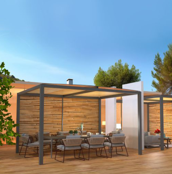 New bamboo pavilion top lightweight aluminum alloy bamboo raft sunshade pavilion