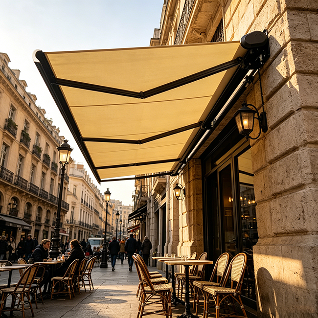 Aluminum Full Cassette Retractable Awning | 8-Grade Wind Resistant Waterproof Patio Shade Canopy