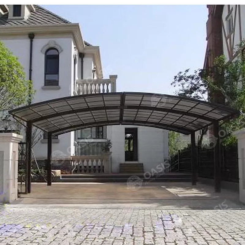 Aluminum Frame Car Sun Shade Carport , Free Standing Aluminum Carport For House