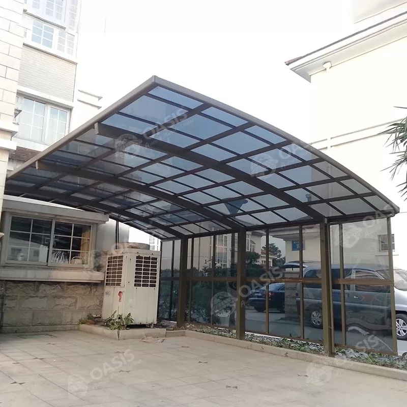 Aluminum Frame Car Sun Shade Carport , Free Standing Aluminum Carport For House