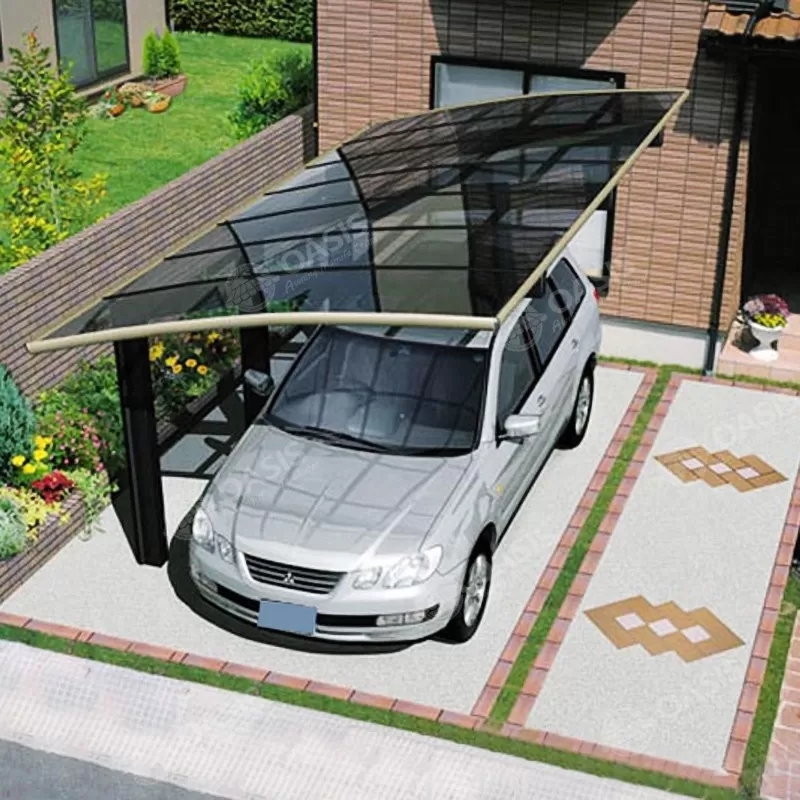 Aluminum Frame Car Sun Shade Carport , Free Standing Aluminum Carport For House