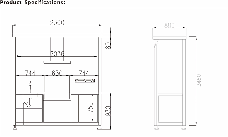 Outdoor Mobile Kitchen With Wind‑proof Roller Shutter, All‑in‑one Weatherproof Patio BBQ Cooking Sta