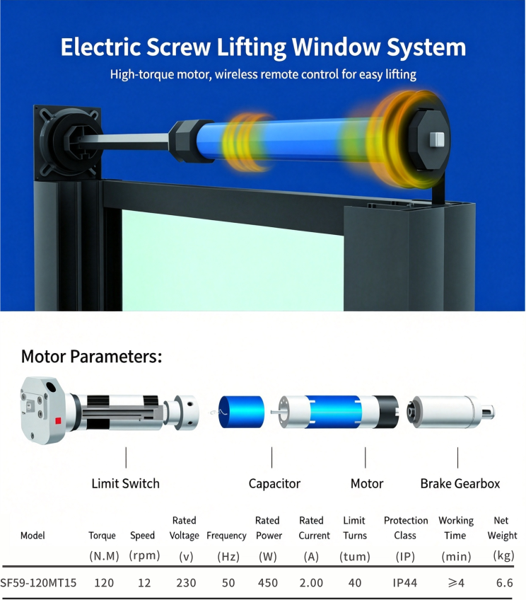 Electric Vertical Lifting Window | Safe Motorized Glass Window for Pergola Sunroom Electric Vertical Lifting Window | Safe Motorized Glass Window for Pergola Sunroom