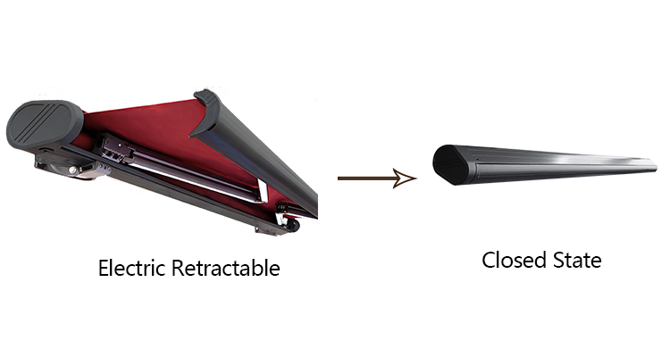 Aluminum Full Cassette Retractable Awning | 8-Grade Wind Resistant Waterproof Patio Shade Canopy