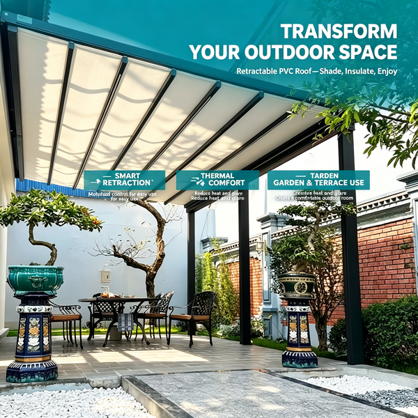 High Quality and Space Saving Anti-rust Aluminum Sunshade Waterproof Polyester Roof Courtyard sunsha High Quality and Space Saving Anti-rust Aluminum Sunshade Waterproof Polyester Roof Courtyard sunsha